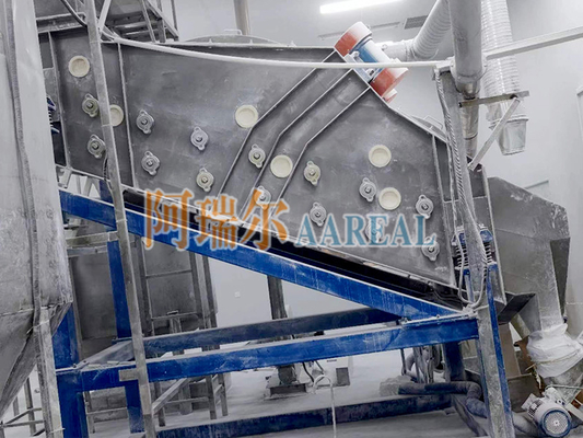 Gıda katkı maddeleri için yüksek verimlilikli enerji tasarrufu 1200*3000mm besin sınıfı dikdörtgen yüksek frekanslı ekran