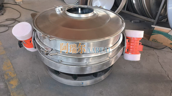 Paslanmaz çelik 400mm~2100mm 1~2 Decks Low Profile Flow Through Inline Vibrating Control Sieve Vibro Sieve For Chocolate Powder With Double Motors Çevrimiçi titreşim kontrolü ile çikolata tozu için Vibro Sieve