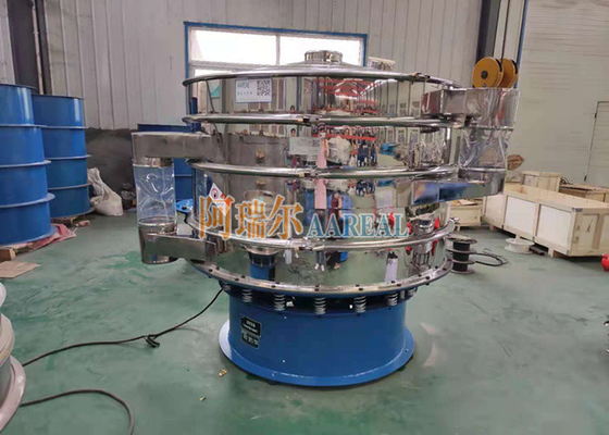 Paslanmaz çelik 1500mm Rotary titreşim ekranı Büyük kapasiteli bileşik tarama için