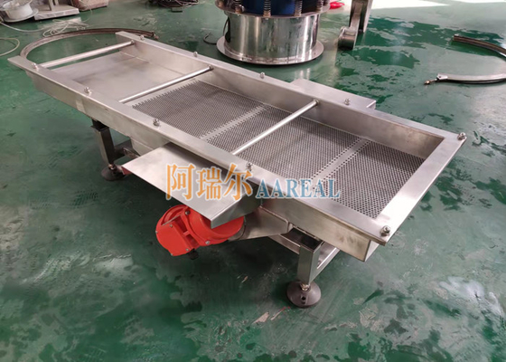 Yüksek verimlilikli paslanmaz çelik çift güverte plastik granüller doğrusal titreşimli sifon PE için dikdörtgen titreşimli ayırıcı perforasyonlu sifon plakaları olan plastik granüller