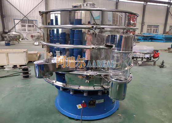 Paslanmaz çelik 1500mm Rotary titreşim ekranı Büyük kapasiteli bileşik tarama için